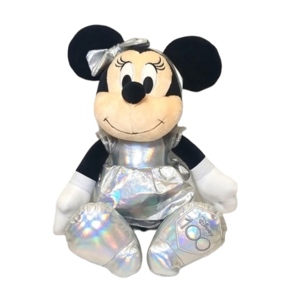 Disney100 Minnie Mouse Plush Silver Disney 100th Celebration Outfit 2023
